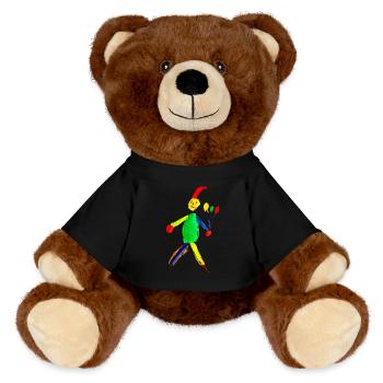 Jumping jack - MiniFeet® RecycelBär® Teddy Bear Brown - black - Front