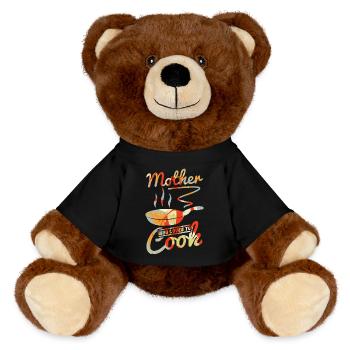 Mom Cook - MiniFeet® RecycelBär® Teddy Bear Brown - black - Front