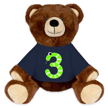 Numéro 3 Snake Kids - Nounours RecycelBär® marron - bleu marine - Devant