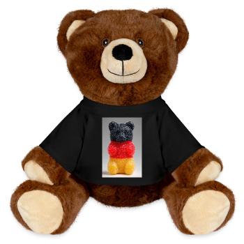 German Flag Gummy Bear - MiniFeet® RecycelBär® Teddy Bear Brown - black - Front