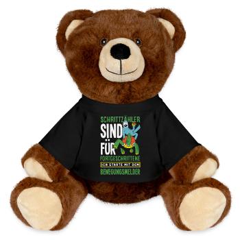 Podomètre? J’utilise le détecteur de mouvement - Nounours RecycelBär® marron - noir - Devant