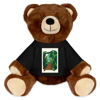 Verwunschener_Waldweg_im_Nebel - MiniFeet® RecycelBär® Braun - Schwarz - Vorne