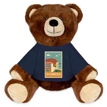 Gomera Inselpanorama - MiniFeet® RecycelBär® Braun - French Navy - Vorne