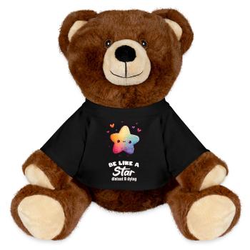 Be Like a Star - MiniFeet® RecycelBär® Teddy Bear Brown - black - Front