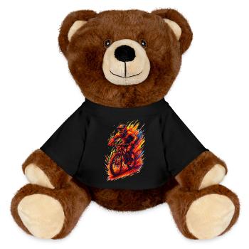 Cadeau cool pour VTTT VTT, - Nounours RecycelBär® marron - noir - Devant