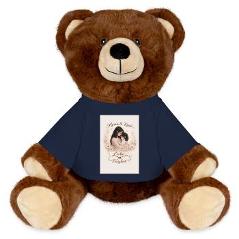 Amour éternel, mère et enfant - Nounours RecycelBär® marron - bleu marine - Devant