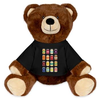 Obst Im Glas - MiniFeet® RecycelBär® Braun - Schwarz - Vorne