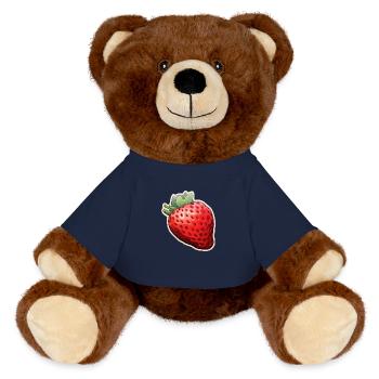 Erdbeere - MiniFeet® RecycelBär® Braun - French Navy - Vorne