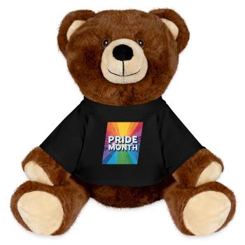 LGBTQ Pride Month - MiniFeet® RecycelBär® Teddy Bear Brown - black - Front