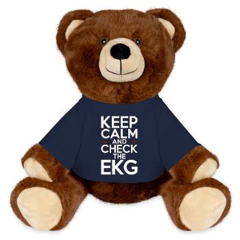 Cardiac Tech Keep Calm And Check Cardiac Imaging - MiniFeet® RecycelBär® Braun - French Navy - Vorne