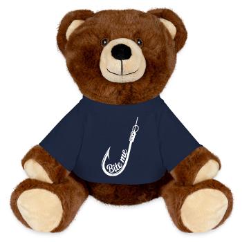 Bite Me Hook Grafik - MiniFeet® RecycelBär® Braun - French Navy - Vorne