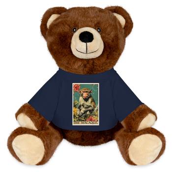 Macaque Macaque - MiniFeet® RecycelBär® Teddy Bear Brown - french navy - Front