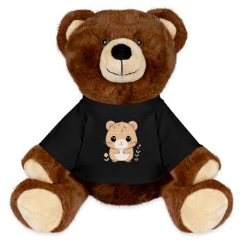 Trauriger Hamster - MiniFeet® RecycelBär® Braun - Schwarz - Vorne