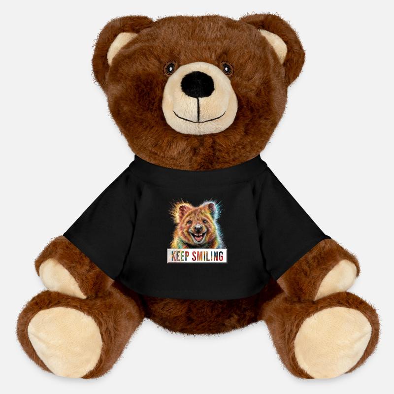 Rainbow Bliss : Le sourire du Quokka - Nounours RecycelBär® marron - noir