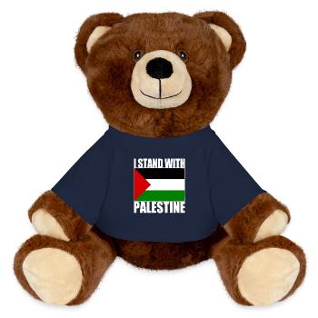 I stand with palestine - Nounours RecycelBär® marron - bleu marine - Devant