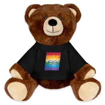 LGBTQ Pride Month - MiniFeet® RecycelBär® Teddy Bear Brown - black - Front