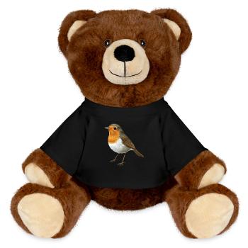 Little Robin - MiniFeet® RecycelBär® Teddy Bear Brown - black - Front