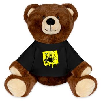 Porc Griller Bière - Nounours RecycelBär® marron - noir - Devant