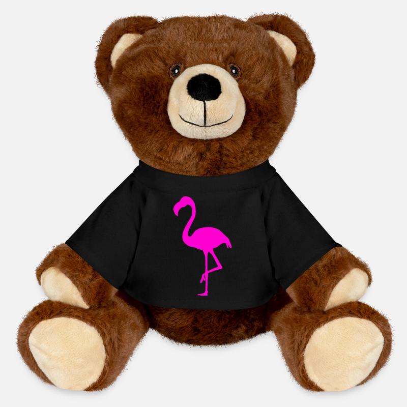 Flamingo Rose - Nounours RecycelBär® marron - noir
