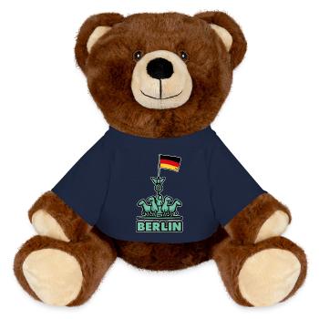 Berlin - MiniFeet® RecycelBär® Teddy Bear Brown - french navy - Front