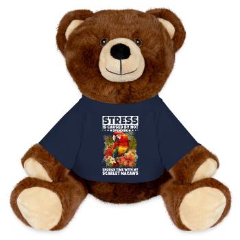 Stress wird durch Nichtausgeben verursacht - MiniFeet® RecycelBär® Braun - French Navy - Vorne