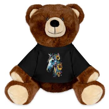 Arabic - MiniFeet® RecycelBär® Teddy Bear Brown - black - Front