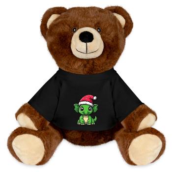 Dinosaurier triceratops Weihnachten Niedlich - MiniFeet® RecycelBär® Braun - Schwarz - Vorne