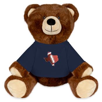 Real Football in the Texas State Map - MiniFeet® RecycelBär® Teddy Bear Brown - french navy - Front