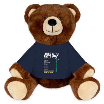 Sternzeichen Widder - MiniFeet® RecycelBär® Braun - French Navy - Vorne