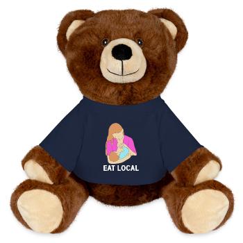Maman croquante - Nounours RecycelBär® marron - bleu marine - Devant