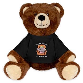 Chat paresseux endormi - Nounours RecycelBär® marron - noir - Devant