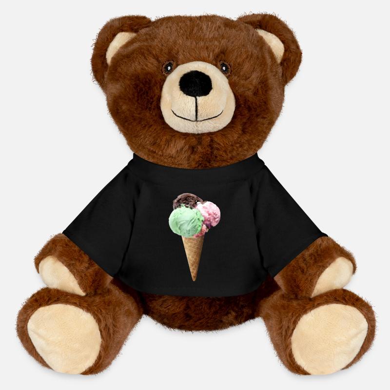 cornet de glace - Nounours RecycelBär® marron - noir