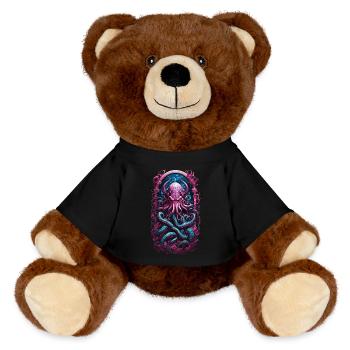 Gloomy Kraken Goth Pastel Streetwear - MiniFeet® RecycelBär® Teddy Bear Brown - black - Front