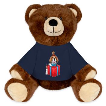 Forfait anniversaire Beagle - Nounours RecycelBär® marron - bleu marine - Devant