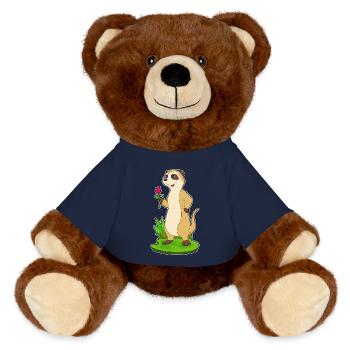 Rose de suricate - Nounours RecycelBär® marron - bleu marine - Devant