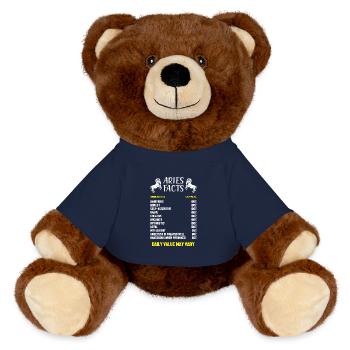 Sternzeichen Widder - MiniFeet® RecycelBär® Braun - French Navy - Vorne