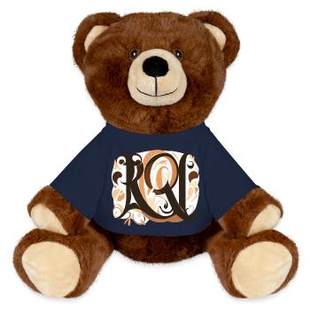 Abstrakt - MiniFeet® RecycelBär® Braun - French Navy - Vorne