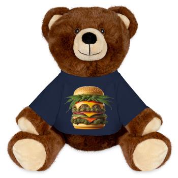 Stoner Burger - MiniFeet® RecycelBär® Teddy Bear Brown - french navy - Front