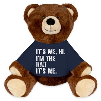 Vatertag Lustig Ich bin's Hallo Ich bin der Papa Ich - MiniFeet® RecycelBär® Braun - French Navy - Vorne