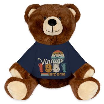 1951 - MiniFeet® RecycelBär® Braun - French Navy - Vorne