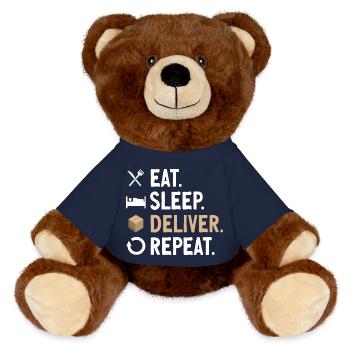 Supplier Package Delivery - MiniFeet® RecycelBär® Teddy Bear Brown - french navy - Front