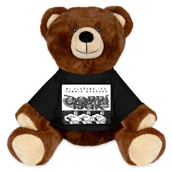 Dobri Isak - Serbian Post-Punk - MiniFeet® RecycelBär® Teddy Bear Brown - black - Front