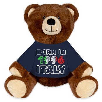 Born in 1996 - MiniFeet® RecycelBär® Teddy Bear Brown - french navy - Front