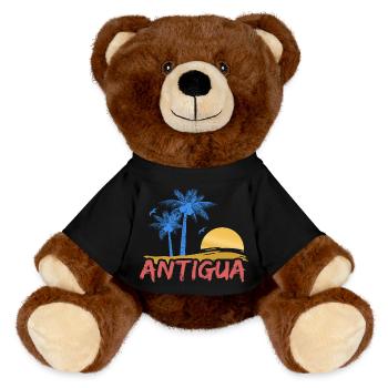 Antigua Beach - MiniFeet® RecycelBär® Teddy Bear Brown - black - Front