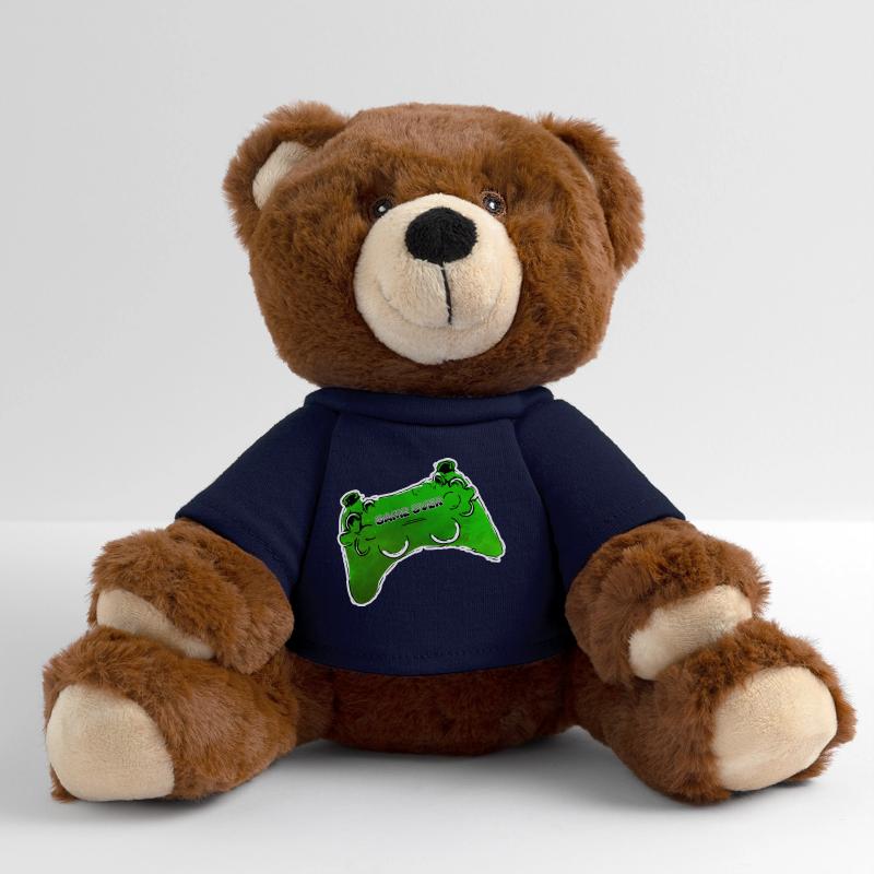 green comic controller with text GAME OVER MiniFeet® RecycelBär® Teddy Bear Brown