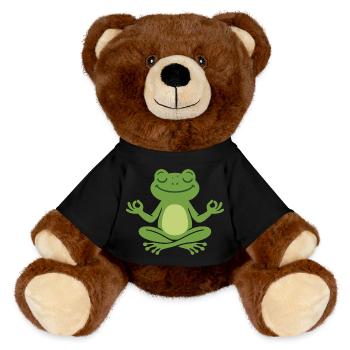 Bewusstsein Für Psychische Gesundheit Affirmation - MiniFeet® RecycelBär® Braun - Schwarz - Vorne