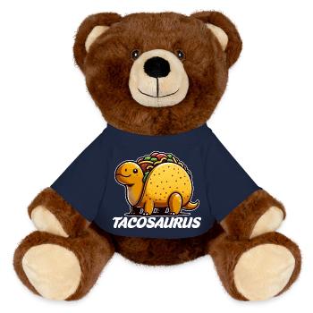 Tacosaurus Taco Dinosaurier - MiniFeet® RecycelBär® Braun - French Navy - Vorne