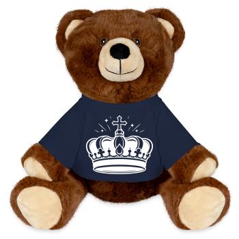 Krone Symbol - MiniFeet® RecycelBär® Braun - French Navy - Vorne