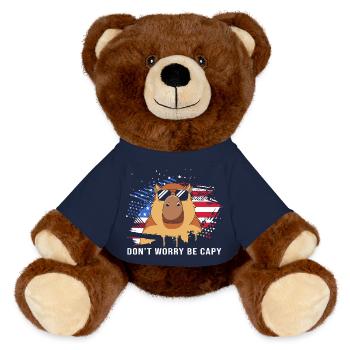 Capybara - MiniFeet® RecycelBär® Braun - French Navy - Vorne