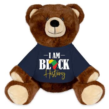 Carte de l’histoire de l’Afrique de I Am Black : afrocentrique - Nounours RecycelBär® marron - bleu marine - Devant